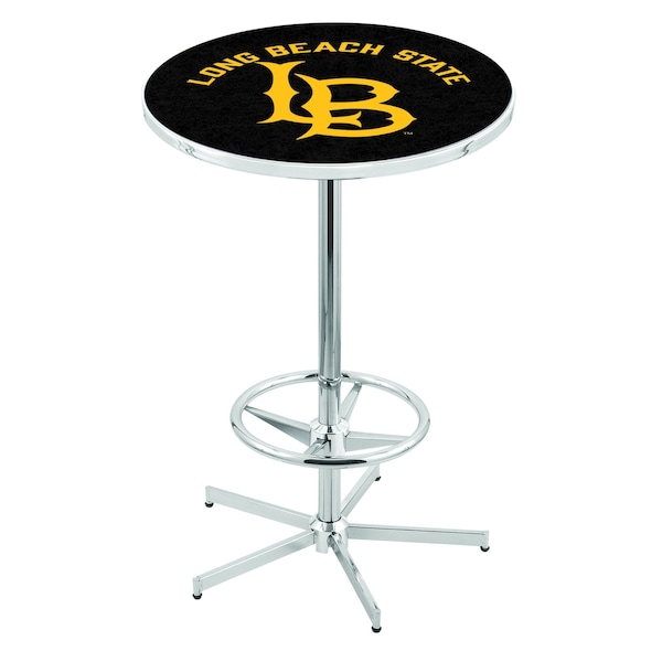 42" Chrome Long Beach State University Pub Table